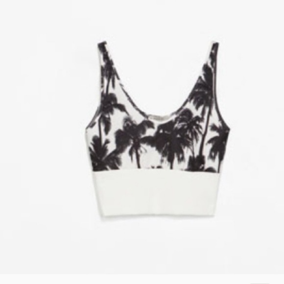 Zara Tropical Crop Top - Picture 2 of 2